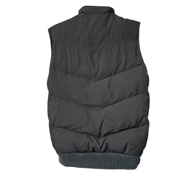 Vintage Gap Puffer Vest 75% Down Filled Black w. Green Lining Size S Quilted - Picture 5 of 8